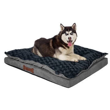 Dog Calming Bed Warm Soft Plush Comfy Sleeping Memory Foam Mattress Dark Grey M PaWz